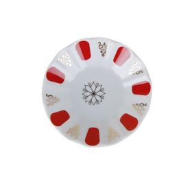 Porland 11 cm Kırmızı Yaldız Çay Tabağı