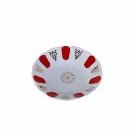 Porland 127912 12 cm 6'lı Kırmızı Yaldız Çay Tabağı