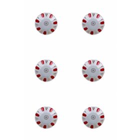 Porland 127912 12 cm 6'lı Kırmızı Yaldız Çay Tabağı