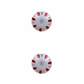 Porland 127912 12 cm 6'lı Kırmızı Yaldız Çay Tabağı