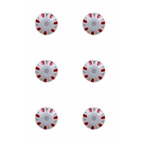Porland 127912 12 cm 6'lı Kırmızı Yaldız Çay Tabağı