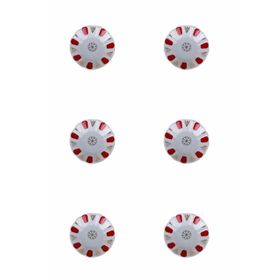 Porland 127912 12 cm 6'lı Kırmızı Yaldız Çay Tabağı