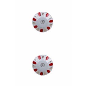 Porland 127912 12 cm 6'lı Kırmızı Yaldız Çay Tabağı