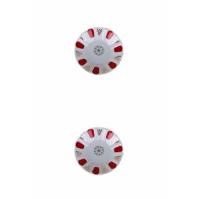 Porland 127912 12 cm 6'lı Kırmızı Yaldız Çay Tabağı