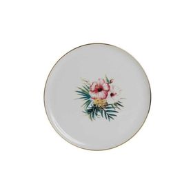 Porland 20 cm Exotic Çiçek Desen 1 Düz Tabak