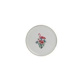 Porland 20 cm Exotic Flamingo Desen4 Düz Tabak