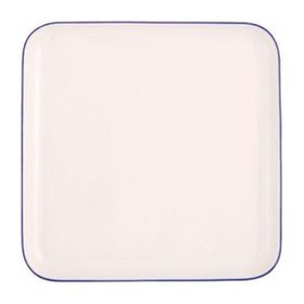 Porland 21x21 cm Blue Stripe Düz Tabak