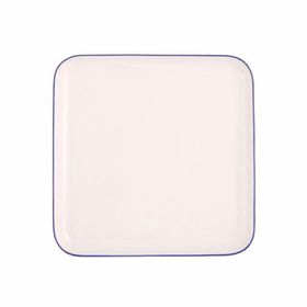 Porland 21x21 cm Blue Stripe Düz Tabak