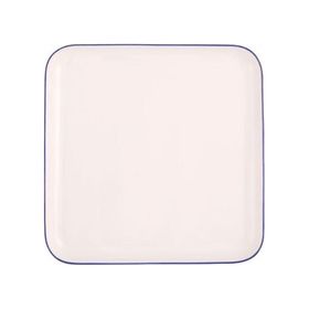 Porland 21x21 cm Blue Stripe Düz Tabak