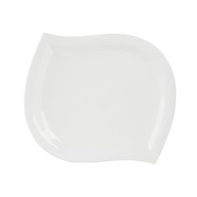 Porland 27 cm Leaf Beyaz Düz Tabak
