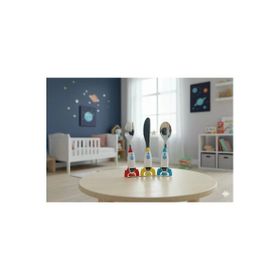 Porland 3 Parça 04FST001627 Mini Rocket Çocuk Çatal Kaşık Bıçak Takımı