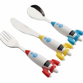 Porland 3 Parça 04FST001627 Mini Rocket Çocuk Çatal Kaşık Bıçak Takımı