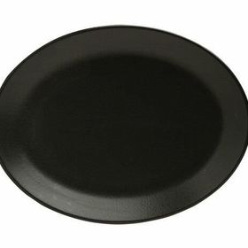 Porland 31 cm Porselen Seasons Siyah Kayık Tabak