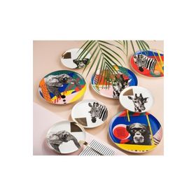Porland 4 Parça Wild Life 28 cm 4 Parça Düz Tabak