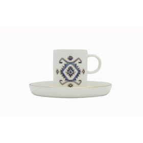 Porland 80 cc +Arabesque Desen5 Tabaklı Kahve Fincanı