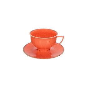 Porland Abbey Classic Seasons Turuncu Tabaklı 210 cc Çay Fincanı