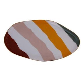 Porland Abstract Serisi 27 cm Oval Kayık Tabak