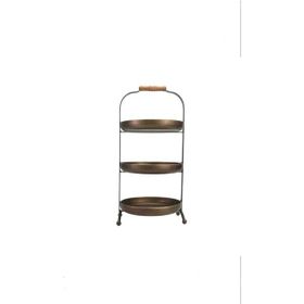 Porland Aleg 53 cm Altın 3 Katlı Stand