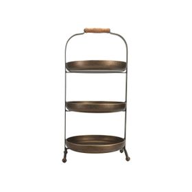 Porland Aleg 53 cm Altın 3 Katlı Stand