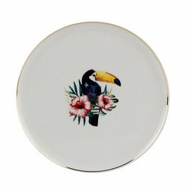 Porland Alm Exotic Desen 3 20 cm Porselen Düz Tabak