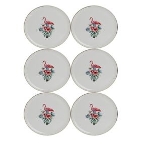 Porland Alm Exotic Desen 3 20 cm Porselen Düz Tabak