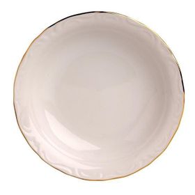 Porland Altın Yaldız 20 cm 12'li Porselen Çukur Tabak