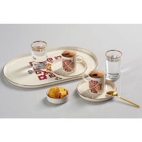 Porland Arabesque 8 Parça Kahve Ikram Takımı