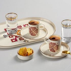 Porland Arabesque 8 Parça Kahve Ikram Takımı