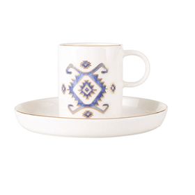 Porland Arabesque 85 cc Desen 5 Tabaklı Kahve Fincanı