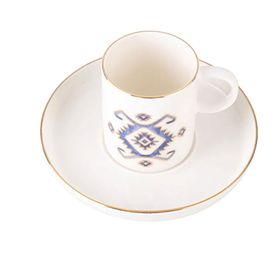 Porland Arabesque 85 cc Desen 5 Tabaklı Kahve Fincanı