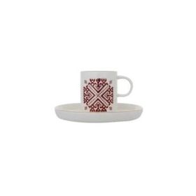 Porland Arabesque Desen 6 6 Kişilik 85 cc Kahve Takımı