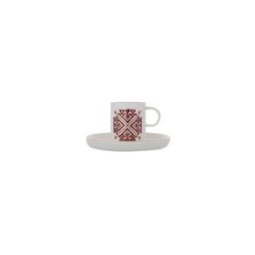 Porland Arabesque Desen 6 6 Kişilik 85 cc Kahve Takımı