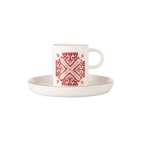 Porland Arabesque Desen6 Tabaklı 85 cc 6 Adet Kahve Fincanı