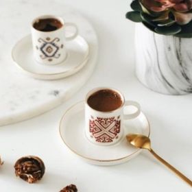 Porland Arabesque Serisi 2 Kişilik Kahve Fincan Takımı
