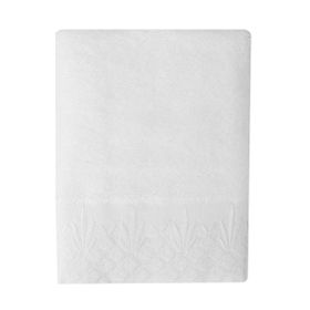 Porland Barra 50x90 cm Beyaz Nakışlı Havlu