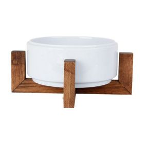 Porland Beyaz Ahşap 17 cm Ayaklı Kase