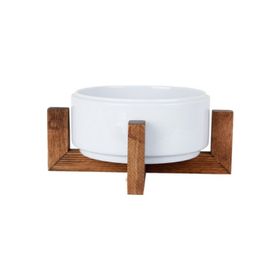 Porland Beyaz Ahşap 17 cm Ayaklı Kase