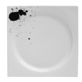 Porland Black Touch 18x18 cm Desen 3 Düz Tabak