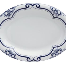 Porland Blue Manoir 29 cm Desen 2 Kayık Tabak