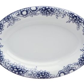 Porland Blue Manoir Desen1 23 cm 6 Adet Kayık Tabak