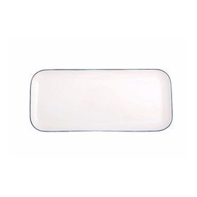 Porland Blue Stripe 2'li 12x27 cm Kayık Tabak Seti