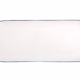 Porland Blue Stripe 2'li 12x27 cm Kayık Tabak Seti
