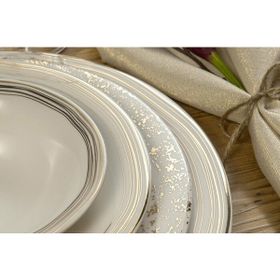 Porland Bohem 60 Parça Yaldızlı Temalı 12 Kişilik Porselen Yemek Takımı