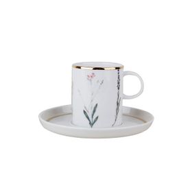 Porland Botanical 200 cc 6'lı Tabaklı Çay Fincanı