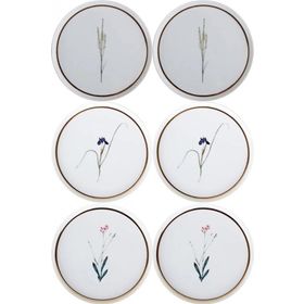 Porland Botanical 21 cm 6 Kişilik Karma Desen Pasta Takımı
