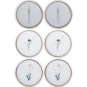 Porland Botanical 21 cm 6 Kişilik Karma Desen Pasta Takımı