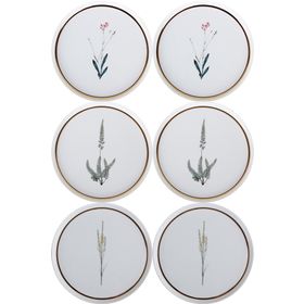 Porland Botanical 21 cm 6 Kişilik Karma Desen Pasta Takımı