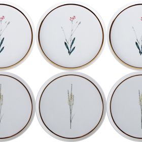 Porland Botanical 21 cm Desen 2 6 Kişilik Pasta Takımı