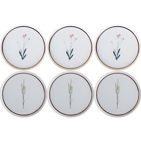 Porland Botanical 21 cm Desen 2 6 Kişilik Pasta Takımı