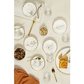 Porland Botanical 6 Kişilik 12 Parça Çay Bardak Takımı